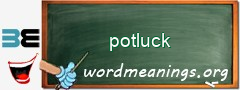 WordMeaning blackboard for potluck